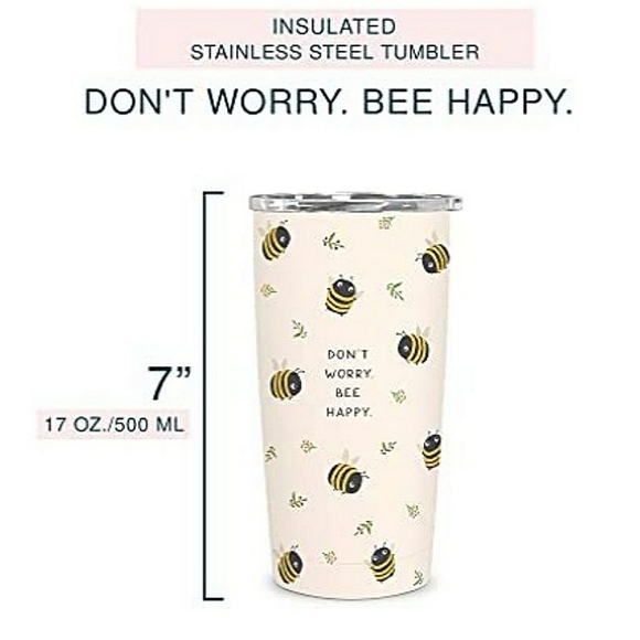 💥BUY 2 GET 1 FREE Tumbler by Studio Oh! - Don't Worry. Bee Happy - Picture 3 of 11